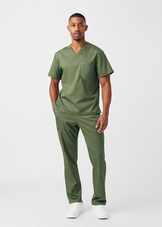 Olive Moss ProFlex 2-Pocket V-Neck Top Scrubs