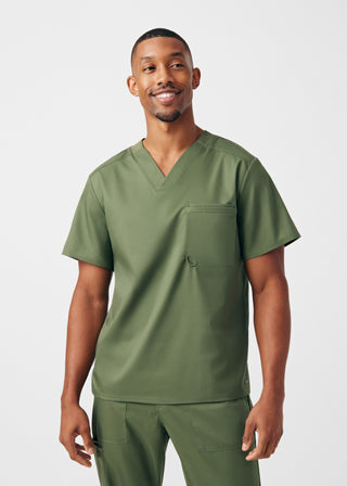 Olive Moss ProFlex 2-Pocket V-Neck Top Scrubs