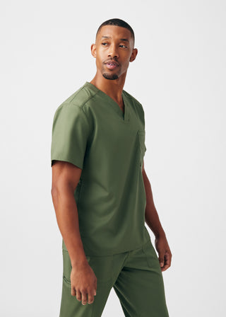 Olive Moss ProFlex 2-Pocket V-Neck Top Scrubs