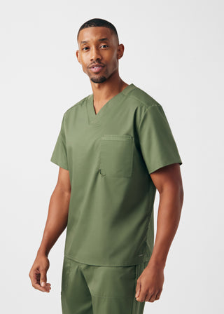 Olive Moss ProFlex 2-Pocket V-Neck Top Scrubs