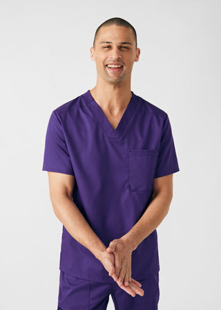 Grape ProFlex 2-Pocket V-Neck Top Scrubs