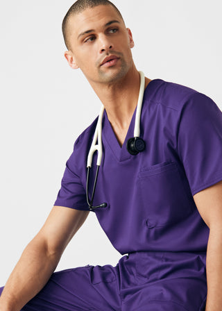 Grape ProFlex 2-Pocket V-Neck Top Scrubs