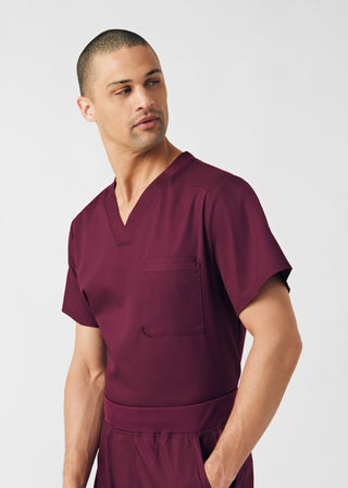 Wine ProFlex 2-Pocket V-Neck Top Scrubs