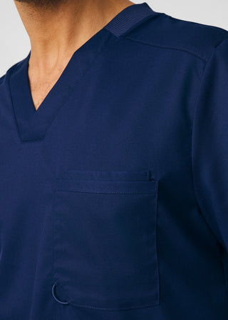 True Navy ProFlex 2-Pocket V-Neck Top Scrubs