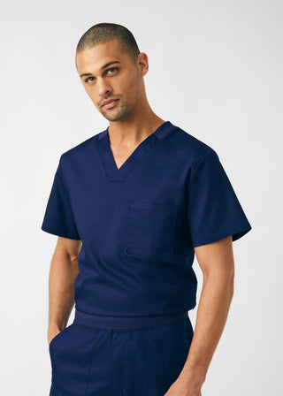 True Navy ProFlex 2-Pocket V-Neck Top Scrubs