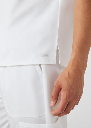 White ProFlex 2-Pocket V-Neck Top Scrubs