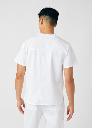 White ProFlex 2-Pocket V-Neck Top Scrubs