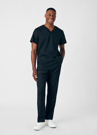 Black ProFlex 4-Pocket V-Neck Top Scrubs