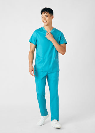 Teal ProFlex 4-Pocket V-Neck Top Scrubs
