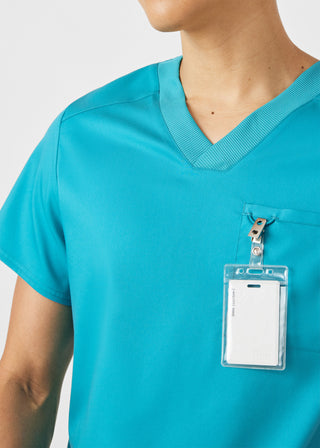 Teal ProFlex 4-Pocket V-Neck Top Scrubs