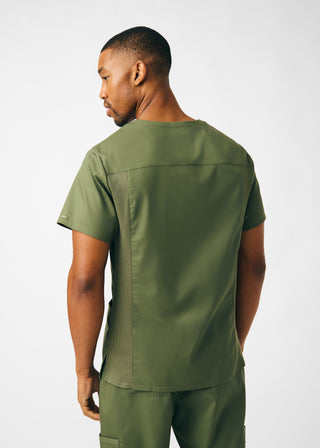 Olive Moss ProFlex 4-Pocket V-Neck Top Scrubs