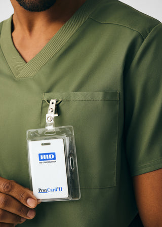 Olive Moss ProFlex 4-Pocket V-Neck Top Scrubs