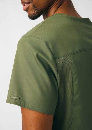 Olive Moss ProFlex 4-Pocket V-Neck Top Scrubs