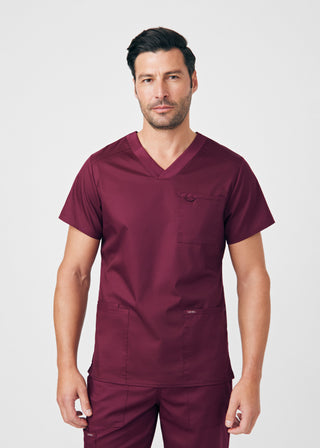 Wine ProFlex 4-Pocket V-Neck Top Scrubs