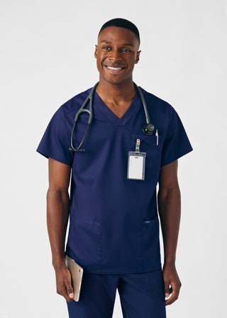 True Navy ProFlex 4-Pocket V-Neck Top Scrubs