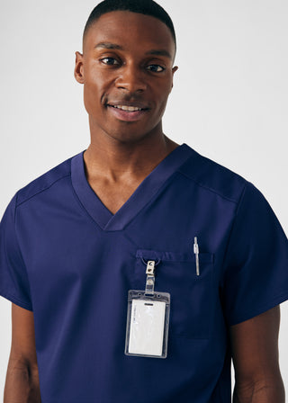 True Navy ProFlex 4-Pocket V-Neck Top Scrubs