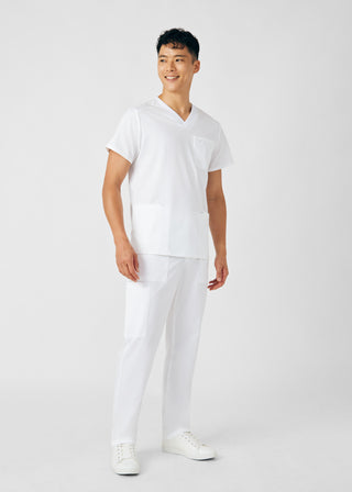 White ProFlex 4-Pocket V-Neck Top Scrubs