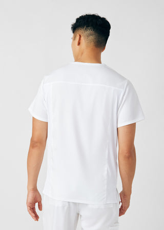 White ProFlex 4-Pocket V-Neck Top Scrubs