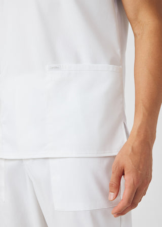 White ProFlex 4-Pocket V-Neck Top Scrubs