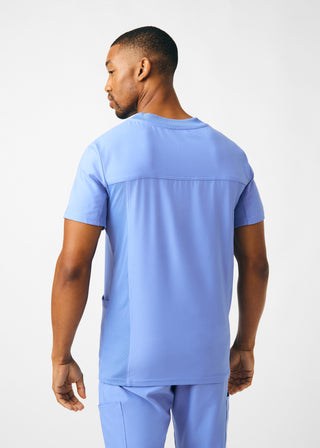 Ceil Blue Forward 4-Pocket V-Neck Top Scrubs