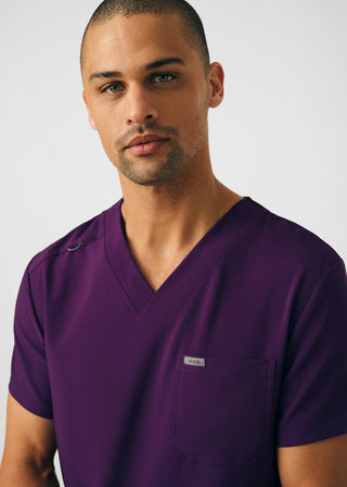 Eggplant Forward 4-Pocket V-Neck Top Scrubs