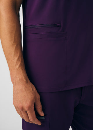 Eggplant Forward 4-Pocket V-Neck Top Scrubs