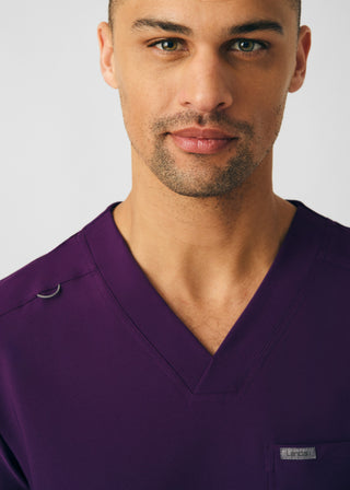 Eggplant Forward 4-Pocket V-Neck Top Scrubs
