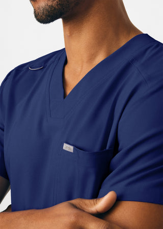 Navy Forward 4-Pocket V-Neck Top Scrubs