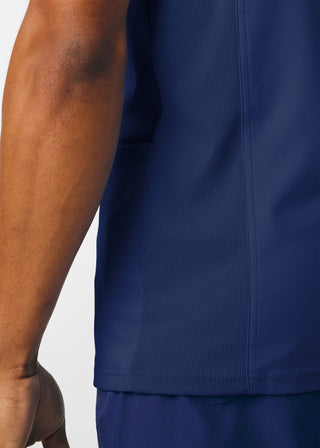 Navy Forward 4-Pocket V-Neck Top Scrubs