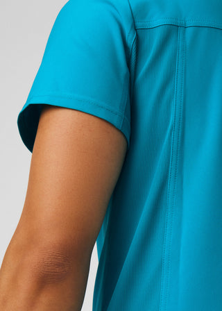 Teal Forward 4-Pocket V-Neck Top Scrubs