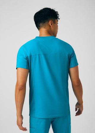 Teal Forward 4-Pocket V-Neck Top Scrubs