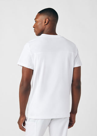 White Forward 4-Pocket V-Neck Top Scrubs