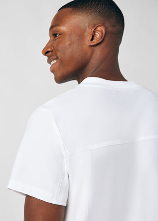 White Forward 4-Pocket V-Neck Top Scrubs