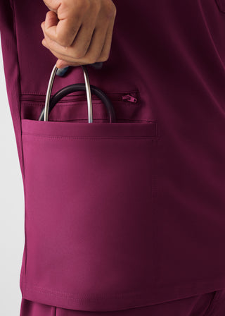 Wine Forward 4-Pocket V-Neck Top Scrubs