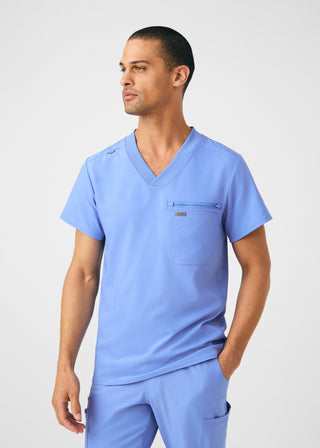 Ceil Blue Forward 2-Pocket V-Neck Top Scrubs
