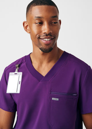Eggplant Forward 2-Pocket V-Neck Top Scrubs