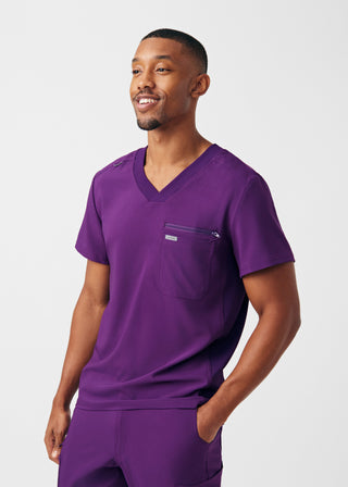 Eggplant Forward 2-Pocket V-Neck Top Scrubs