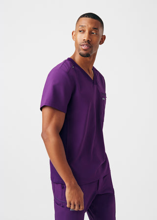 Eggplant Forward 2-Pocket V-Neck Top Scrubs