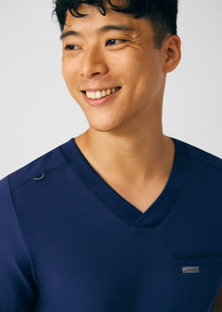 Navy Forward 2-Pocket V-Neck Top Scrubs