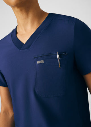 Navy Forward 2-Pocket V-Neck Top Scrubs