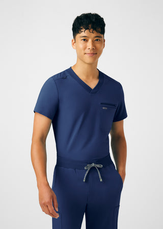 Navy Forward 2-Pocket V-Neck Top Scrubs