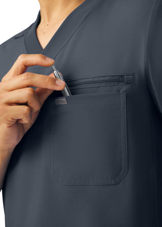 Pewter Forward 2-Pocket V-Neck Top Scrubs
