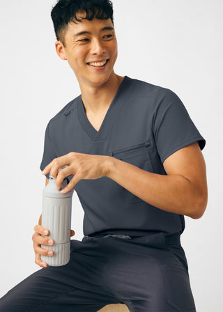 Pewter Forward 2-Pocket V-Neck Top Scrubs