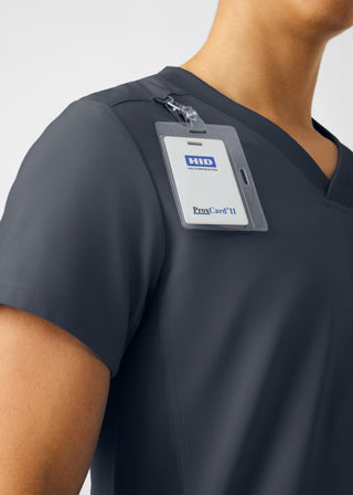 Pewter Forward 2-Pocket V-Neck Top Scrubs