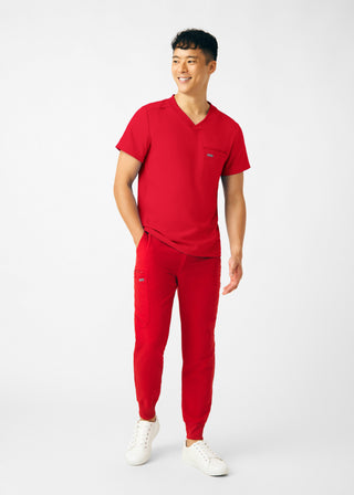Red Forward 2-Pocket V-Neck Top Scrubs