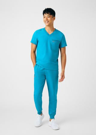 Teal Forward 2-Pocket V-Neck Top Scrubs