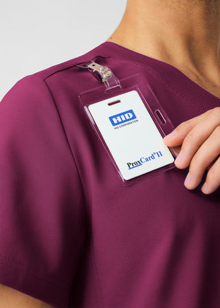 Wine Forward 2-Pocket V-Neck Top Scrubs