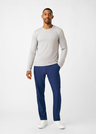 Heather Light Gray Forward Long-Sleeve Tee Scrubs