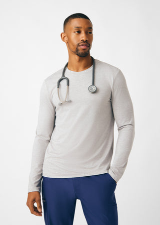 Heather Light Gray Forward Long-Sleeve Tee Scrubs