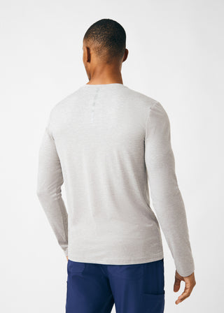 Heather Light Gray Forward Long-Sleeve Tee Scrubs